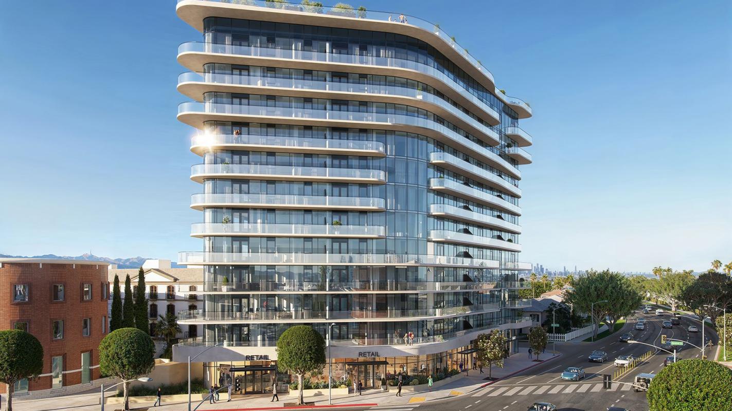 First look at 13-story development pitched for 9441 Olympic